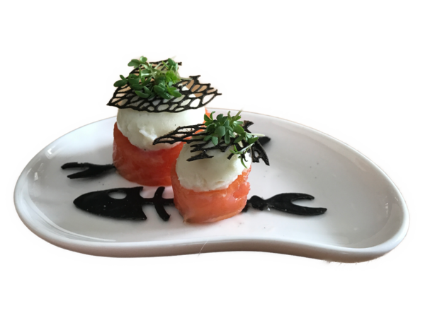 Kruidenomelet rolletje met zalm